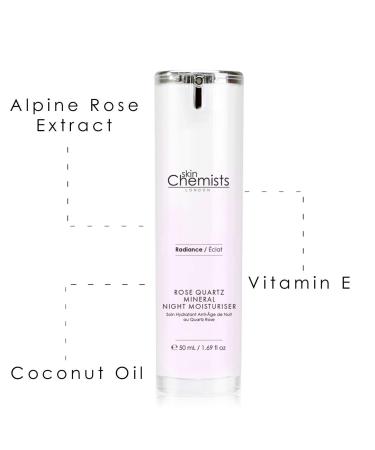 skinChemists London Rose Quartz Mineral Night Moisturizer - 1.69 oz | Hydrating & Anti-Aging Night Cream - Buy Online on GoSupps.com