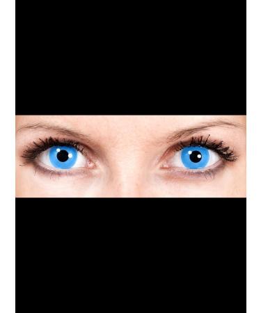 Mermaid Light Blue-Black Contact Lenses - Annual Motif Lenses for Halloween Carnival & Horror Events - Unisex & No Prescription Needed - Buy Online on GoSupps.com