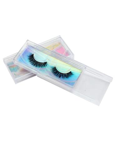 Holographic Silver Empty Lash Boxes - 30-Pack Bulk Wholesale for False Eyelashes | Makeup Artist Essential - 4.4 x 2 Inches - Buy Online on GoSupps.com