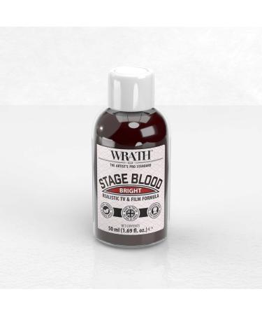 Wrath Classic Stage Blood-Bright Arterial Dark Venous-Professional artificial blood for SFX Make-up artists Halloween cuts scars vampires (50 ml Bright arterial) 50 ml Bright Arterial