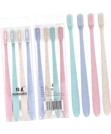 Clispeed Vegan Organic Coal Toothbrush Set - 6 Boxes of 8Tlg Bio Toothbrushes for Household & Travel Cleaning - Buy Online on GoSupps.com