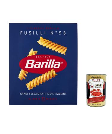 Italian Gourmet E.R. Barilla Fusilli No. 98 Italian Pasta 500g + Italian Gourmet Pulp 400g