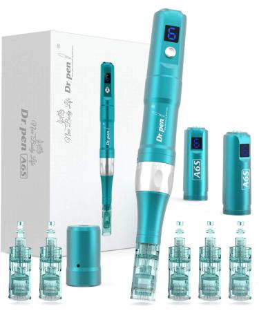 Dr. Pen Ultima A6S Professional Microneedling Pen - Wireless Derma Auto Pen - Skin Care Tool Kit for Face and Body - 6 Cartridges (3pcs 16pin + 3pcs 36pin) 3pcs 16-pin + 3pcs 36-pin Cartridges