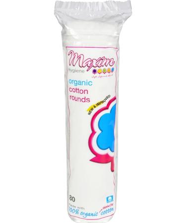 Maxim Hygiene Products Organic Cotton Rounds 80 Count