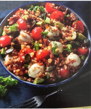 Buy 4x400g Natural Mix - Roasted Buckwheat Bulgur Groats Red Lentils Dried Tomatoes & Pumpkin Seeds | Healthy International Shipping - Buy Online on GoSupps.com