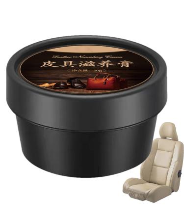 Generisch Leather cream - Conditioner and restorer - Leather restoration cream - Natural moisturizing cream for sofas car seats and bags - Non-toxic leather care balm