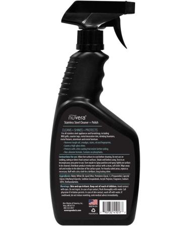 Stainless Steel Cleaner & Polish - 24oz | Easy Appliance Cleaning with Microfiber Cloth | Removes Tough Soil & Fingerprints - Buy Online on GoSupps.com