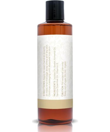 Vanilla Massage Oil 250ml - Relaxing Therapy Body Oil with Jojoba Sweet Almond & Vitamin E for Natural Skin Care - Buy Online on GoSupps.com