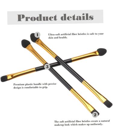 Didiseaon 20pcs Double Ended Eyeshadow Brush Flat Eyeshadow Brush Lids For Eyeshadow Sponge Plastic Rayon - Buy Online on GoSupps.com