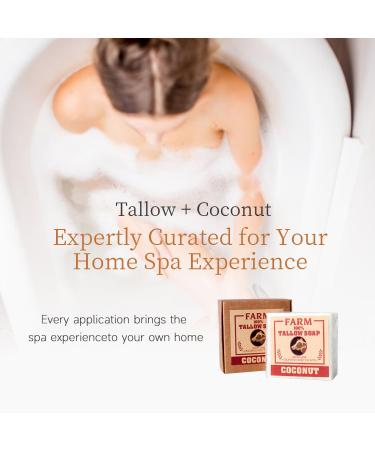 Natural Grass Fed Tallow Soap for Men & Women - 3.5oz Moisturizing Face & Body Wash for Dry Itchy Skin - Buy Online on GoSupps.com