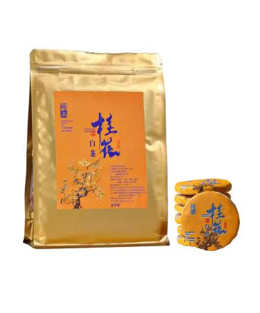 HQZM Premium Chinese Osmanthus White Tea Small Cakes 250g Fuding Old White Tea Exquisite and Small