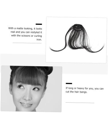MAGICLULU Piece Womens Hair Clips Ladies Wigs Black Hair Clips French Barrette Bangs Hair Clip Thick Braided Hair Clips Clip Bangs Clip in Fringe Clip in Bangs Real Hair Slim Curtain Miss medium Black - Buy Online on GoSupps.com