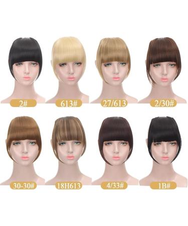 Bangs Hair Clip Synthetic Bangs Hair Clip in Extensions French Natural Fringe Bangs Clip in Thick Front Neat Flat Bang Short Straight Hair piece Bangs with Temples Bangs Clip in Hair (Color : SW65-18 SW65-18H613 - Buy Online on GoSupps.com