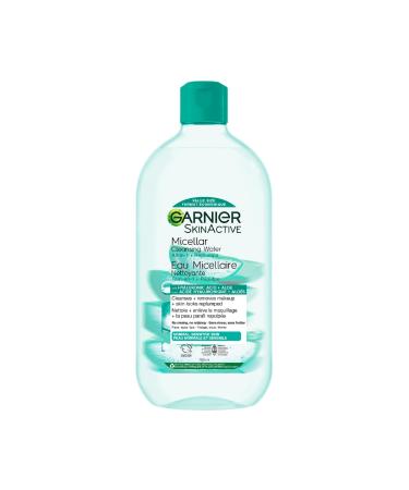 Garnier Micellar Cleansing Water Face Cleanser and All-In-1 Hydrating and Replumping Makeup Remover With Hyaluronic Acid and Aloe For Normal To Sensitive Skin Cruelty Free Vegan 700ml Unscented 700 ml (Pack of 1)