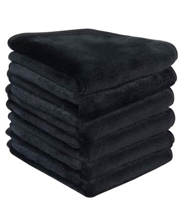 Sinland Microfiber Makeup Remover Cloths Reusable Face Towel Soft Facial and Skin Care Wash Cloth 9.8Inchx9.8Inch 6 Pack Black blackx6 - Buy Online on GoSupps.com