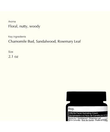 Aesop Camellia Nut Facial Hydrating Cream | 2.1 oz | Paraben-free, Cruelty-free & Vegan - Buy Online on GoSupps.com