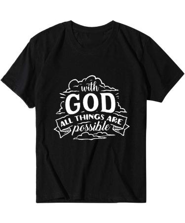 Faith Does Not Make Things Easy Women's Christian Tee - Positive Messages Graphic T-shirt XXL - Buy Online on GoSupps.com