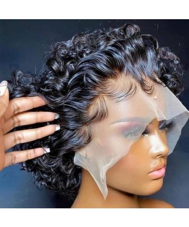 Beauty Forever 8 Inch Pixie Cut Lace Front Wig | 10A Grade Brazilian Human Hair Short Bob | 150% Density Curly Bob Wig - Buy Online on GoSupps.com