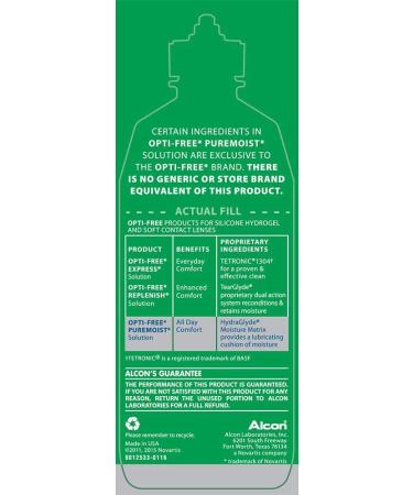 Opti-Free Puremoist Multi-Purpose Disinfecting Solution 10 Fl Oz (Pack of 2) with Lens Case - Buy Now! - Buy Online on GoSupps.com