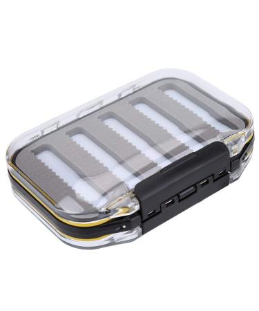 Weiyirot Lures Holder, Portable Small Lure Box, Plastic for Fishing for Lure Storage Fishing Accessory with Foam Pad Black Type A Zigzag