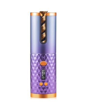 Automatic Curling Iron 6 Temp and Timer Auto Shut Off 18s Fast Heat Cordless Auto Rotating Ceramic Hair Wand Curler Portable Rechargeable 2 inches Barrel Wavy Hair Curling Iron
