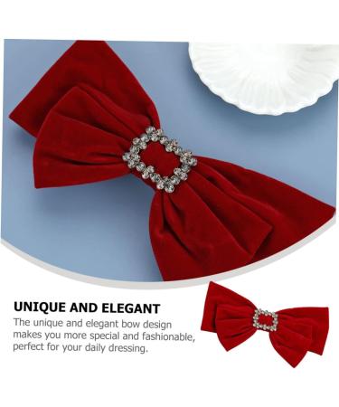 FRCOLOR Accessories accessories pin bow barrettes for women womens clips floral bow pin Holiday Bow barrettes for girls women bow headdress clip flannel big bow Miss Big - Buy Online on GoSupps.com