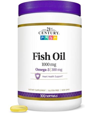 21st Century Fish Oil 1000 mg Softgels 300-Count (Pack of 3)