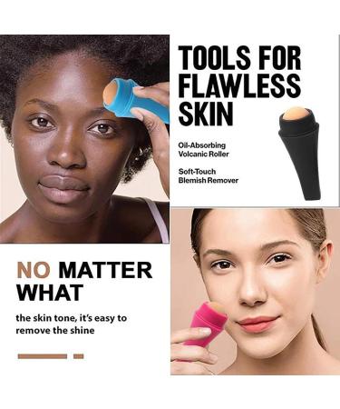 Volcanic Oil-Absorbing Face Roller | Oil Control Stick for Shrink Pores | Reusable Skincare Tool - Mini Massage Perfect for On-the-Go - Buy Online on GoSupps.com