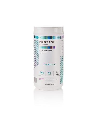 PROTASH Vegan Protein Powder by TASHIE, 20g Pea Protein, Non GMO, Zero Sugar, Contains Probiotic, HMB & BCAA (Vanilla)