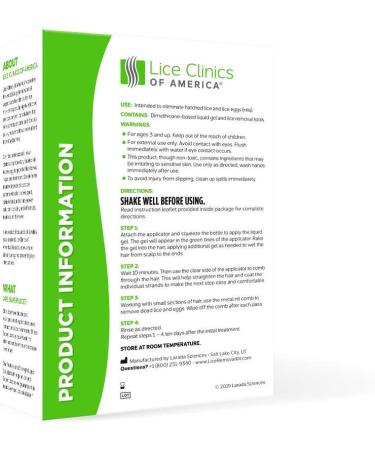 Lice Clinics Treatment Kit - Guaranteed Lice Cure, Safe & Non-Toxic - Complete Head Lice Removal Set with Shampoo and Metal Comb - Buy Online on GoSupps.com