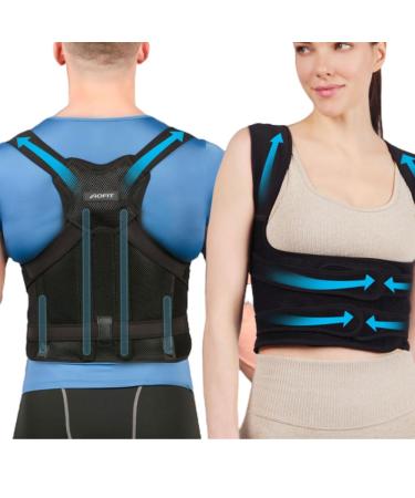 (M SIZE Back Brace Posture Corrector for Men and Women Brace for Upper and Lower Back Pain Relief Adjustable Full Back Support Improve Back Posture and Lumbar Support SIZE:M