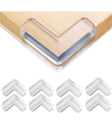 Safety Corner Protectors Guards, 8 pcs Baby Proofing Safety Corner Clear Furniture Table Corner Protection, Kids Soft Table Corner Protectors for Child for Furniture Against Sharp Corners 8pcs
