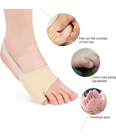 Bunion Splints Bunionette Sleeves Brace 1 Pair - Skin Color (S) - Toe Bunion Pads & Corrector Strap - Buy Online on GoSupps.com
