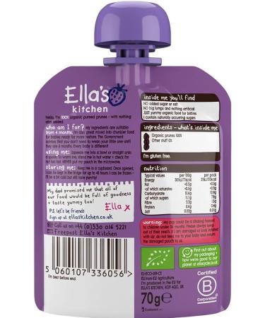 Ella's Kitchen First Taste Plums 70g (Pack of 7) - Buy Online on GoSupps.com