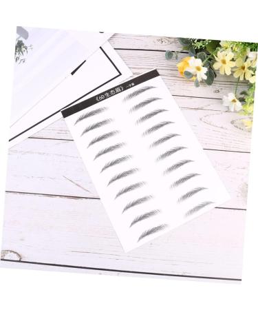 NOLITOY 2 Pairs Hair- Eyebrows Authentic Eyebrows Artificial Eyebrow Patch Eyebrow Stickers Disposable 3d 21.00X15.00X0.01CM Black - Buy Online on GoSupps.com
