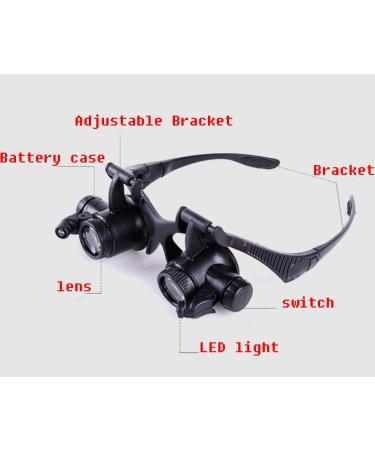 Head-Mounted Magnifying Glass Reading and Watching TV Welding LED Magnifier Good Times - Buy Online on GoSupps.com