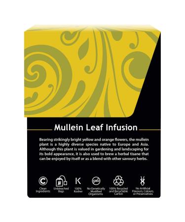 Buddha Teas Organic Mullein Leaf Tea - 18 Bleach-Free Bags | USDA & CCOF Certified, OU Kosher - Buy Online on GoSupps.com