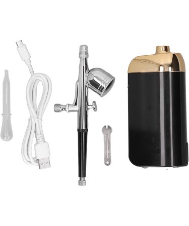 Facial Mist Sprayer ABS Rubber Aluminum Anti Slip Handle 6W Oxygen Facial Portable Airbrush Handheld USB Charging For Make Up For Model Coloring (Black) - Buy Online on GoSupps.com