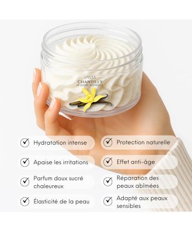 Chantilly de karit 100% naturelle - 200ml - Fabriqu e en France - Sanaa Cosmetics (200 ml Vanille) - Buy Online on GoSupps.com