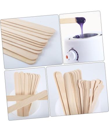 CABILOCK 400 STK Waxed Wooden Applicator Sticks - Portable Wax Tools for Hair Removal & Makeup - Ideal for Waxing Booths - Buy Online on GoSupps.com