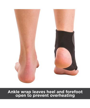 BraceAbility Neoprene Water-Resistant Ankle Brace | Compression Foot Wrap for Swimming, Running & Exercise - L/XL - Buy Online on GoSupps.com