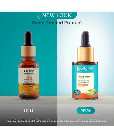 Pilgrim 10% Vitamin C Face Serum For Daily Brightness 30 ml | Face serum for glowing skin | Reduces Dark Spots & Evens Skin Tone | Fragrance Free | For Men and Women | All Skin Types | - Buy Online on GoSupps.com