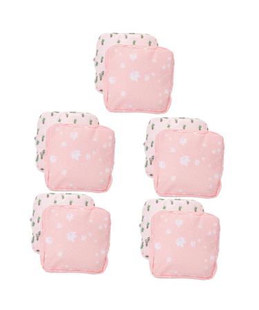 Subsofan women's tamper 10 pieces of napkin storage tampon menstrual pad holder menstrual pad bag outdoor decoration carrying bag with zipper mini container