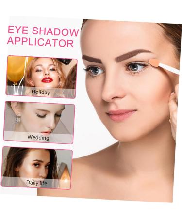 DRESSOOS 50pcs Two-color Eyeshadow Brush Makeup Supplies Eyeliner Wands Make up Kit Plastic Handle White - Buy Online on GoSupps.com