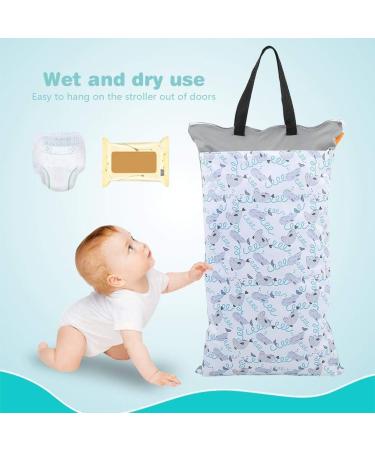 Garosa Waterproof Diaper Bag for Newborns - Large Capacity Hanging Wet Dry Cloth Baby Inserts Nappy Laundry Storage Bag (#4) - Buy Online on GoSupps.com
