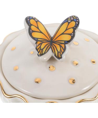 TOVINANNA Nail Dappen Dish Butterfly Ceramic Nail Cup Acrylic Liquid Powder Container Holder with Lid Ceramic Cup Nail Liquid Bowl - Buy Online on GoSupps.com