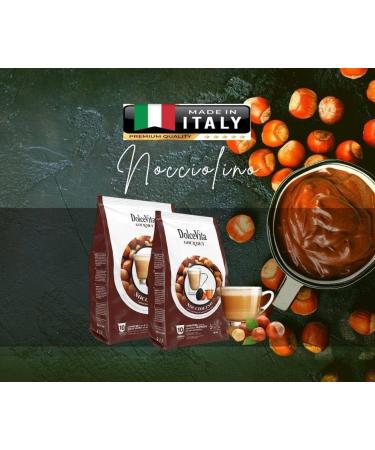 Dolce Vita Nespresso Compatible Pods Italian Hazelnut Coffee. Fusion of Rich Nutty Bliss and Classic Latte Flavour. Your Perfect Afternoon Escape! 20 capsules - Buy Online on GoSupps.com