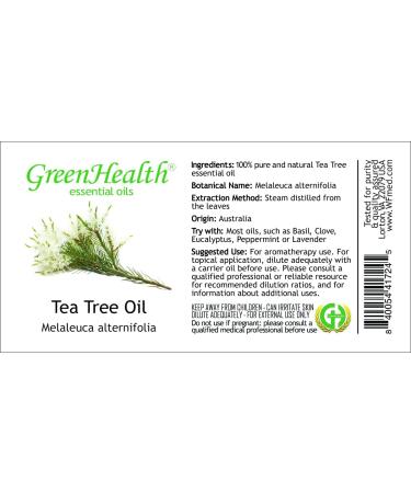 GreenHealth - 5 ml Tea Tree Essential Oil - 100% Pure - Buy Online on GoSupps.com