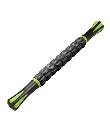 REEHUT Muscle Roller Massage Stick Tool for Athletes, 18 Inches Muscle Roller for Relieving Muscle Soreness, Soothing Cramps, Massage, Physical Therapy & Body Recovery Black
