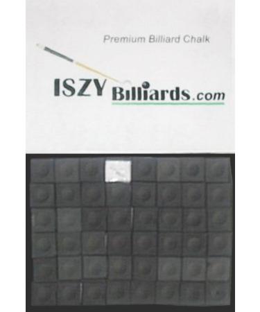 ISZY Billiards Premium Pool and Billiard Cue Chalk - One Dozen Pieces (12-Pack Box) Black